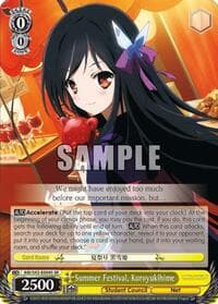 Summer Festival, Kuroyukihime (SR) - Accel World -Infinite Burst- - Weiss Schwarz card