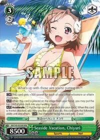 Seaside Vacation, Chiyuri (RRR) - Accel World -Infinite Burst- - Weiss Schwarz card