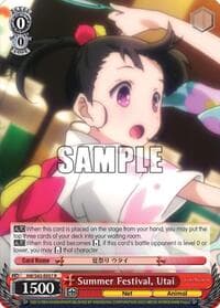 Summer Festival, Utai - Accel World -Infinite Burst- - Weiss Schwarz card