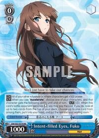 Intent-filled Eyes, Fuko - Accel World -Infinite Burst- - Weiss Schwarz card