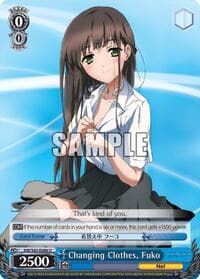 Changing Clothes, Fuko - Accel World -Infinite Burst- - Weiss Schwarz card