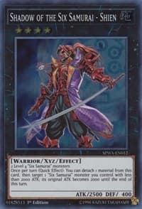 Shadow of the Six Samurai - Shien - Spirit Warriors - YuGiOh card