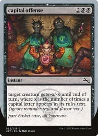 capital offense - Unstable - Magic: The Gathering card