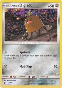 Alolan Diglett - McDonald's Promos 2017 - Pokemon card