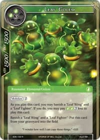Leaf Golem - Advent of the Demon King - Force of Will card