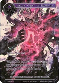 Magic Crest of Darkness (Full Art) - Advent of the Demon King - Force of Will card