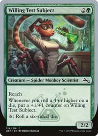 Willing Test Subject - Unstable - Magic: The Gathering card