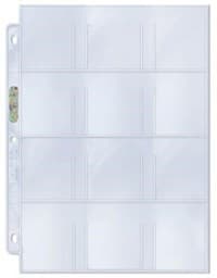 Ultra Pro Platinum Hologram Small 12-Pocket Pages - 3-Holes, 2-1/4" x 2-1/2" (100-Pack) - Ultra Pro Protective Pages - Protective Pages card