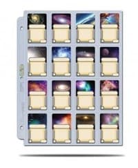 Ultra Pro 16-Pocket Platinum Pages - 3-Holes, 41mm x 63mm (100-Pack) - Ultra Pro Protective Pages - Protective Pages card