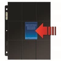 Ultra Pro Double-Sided Side-Loading 9-Pocket Pages - 3-Holes, Black (50-Pack) - Ultra Pro Protective Pages - Protective Pages card