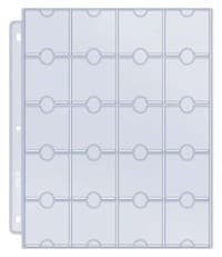 Ultra Pro Platinum Hologram 20-Pocket Pages - 3-Holes, For Coins and Tokens (10-Pack) - Ultra Pro Protective Pages - Protective Pages card