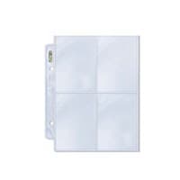 Ultra Pro Platinum Hologram Mini 4-Pocket Pages - 2-Holes, 2.5" x 3.5" (100-Pack) - Ultra Pro Protective Pages - Protective Pages card