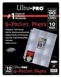 Ultra Pro Platinum Hologram Standard 9-Pocket Pages - 3-Holes (10-Pack) - Ultra Pro Protective Pages - Protective Pages card