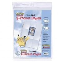 Ultra Pro Pokemon Standard 9-Pocket Pages - 3-Holes (10-Pack) - Ultra Pro Protective Pages - Protective Pages card