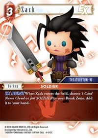 Zack EX - Opus IV - Final Fantasy TCG card