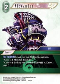 Alexander EX - Opus IV - Final Fantasy TCG card
