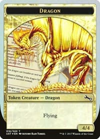 Dragon Token (Gold) - Unstable - Magic: The Gathering card