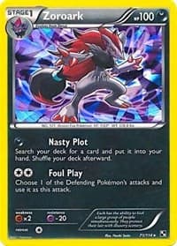 Zoroark - 71/114 (Cracked Ice Holo) - Blister Exclusives - Pokemon card