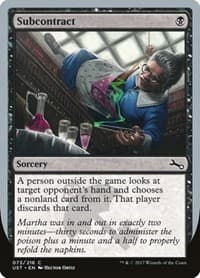 Subcontract - Unstable - Magic: The Gathering card
