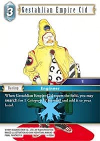 Gestahlian Empire Cid - Opus IV - Final Fantasy TCG card