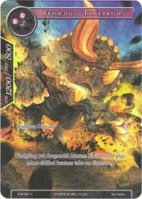 Ferocious Triceratops (Full Art) - Advent of the Demon King - Force of Will card
