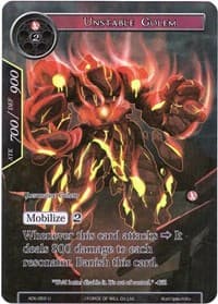 Unstable Golem (Full Art) - Advent of the Demon King - Force of Will card