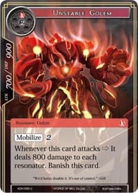 Unstable Golem - Advent of the Demon King - Force of Will card
