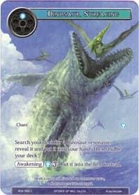 Dinosaur Surfacing (Full Art) - Advent of the Demon King - Force of Will card