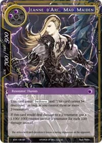 Jeanne d'Arc, Mad Maiden - Advent of the Demon King - Force of Will card