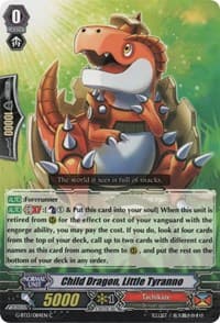 Child Dragon, Little Tyranno - G-BT13: Ultimate Stride - Cardfight Vanguard card