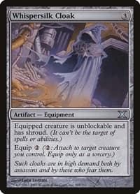 Whispersilk Cloak - 10th Edition - Magic: The Gathering card