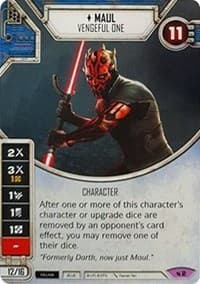 Maul - Vengeful One - Legacies - Star Wars: Destiny card