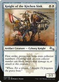 Knight of the Kitchen Sink (B) - Unstable - Magic: The Gathering card