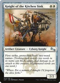 Knight of the Kitchen Sink (E) - Unstable - Magic: The Gathering card