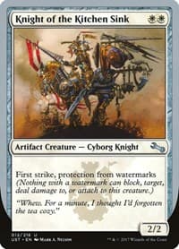 Knight of the Kitchen Sink (F) - Unstable - Magic: The Gathering card