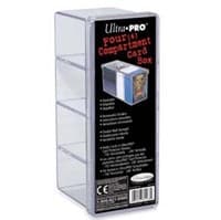 4-Compartment Clear Card Box - Ultra Pro Deck Boxes - Deck Boxes card