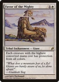 Favor of the Mighty - Lorwyn - Magic: The Gathering card