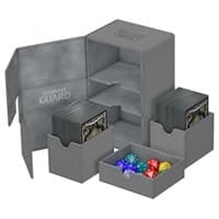 Twin Flip 'n' Tray Deck Case - Grey (Holds 160+) - Ultimate Guard Deck Boxes - Deck Boxes card