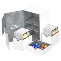 Twin Flip 'n' Tray Deck Case - White (Holds 160+) - Ultimate Guard Deck Boxes - Deck Boxes card