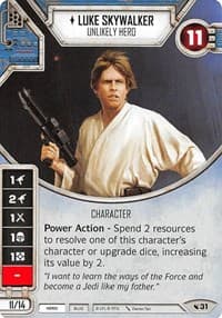 Luke Skywalker - Unlikely Hero (Card Only) - Legacies - Star Wars: Destiny card