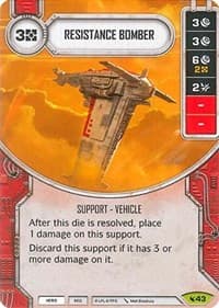 Resistance Bomber (Card Only) - Legacies - Star Wars: Destiny card