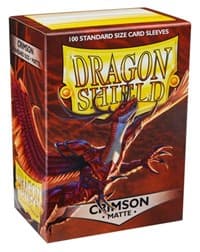 Dragon Shield Matte Sleeves - Crimson (100-Pack) - Dragon Shield Card Sleeves - Card Sleeves card