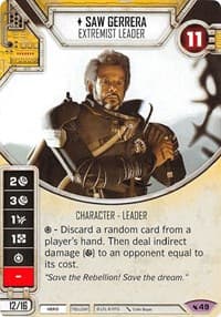 Saw Gerrera - Extremist Leader - Legacies - Star Wars: Destiny card