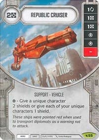 Republic Cruiser (Card Only) - Legacies - Star Wars: Destiny card