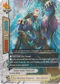 Ice-blooded Emperor, Van Glacier - Rainbow Striker - Future Card BuddyFight card