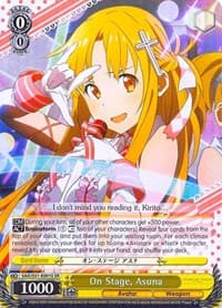 On Stage, Asuna (SR) - Sword Art Online The Movie: -Ordinal Scale- - Weiss Schwarz card