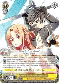 "Lightning Flash" Asuna & "Black Swordsman" Kirito - Sword Art Online The Movie: -Ordinal Scale- - Weiss Schwarz card