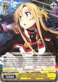 Today's MVP, Asuna - Sword Art Online The Movie: -Ordinal Scale- - Weiss Schwarz card