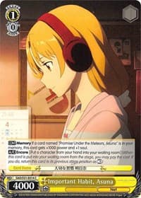 Important Habit, Asuna - Sword Art Online The Movie: -Ordinal Scale- - Weiss Schwarz card