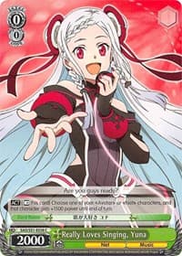 Really Loves Singing, Yuna - Sword Art Online The Movie: -Ordinal Scale- - Weiss Schwarz card